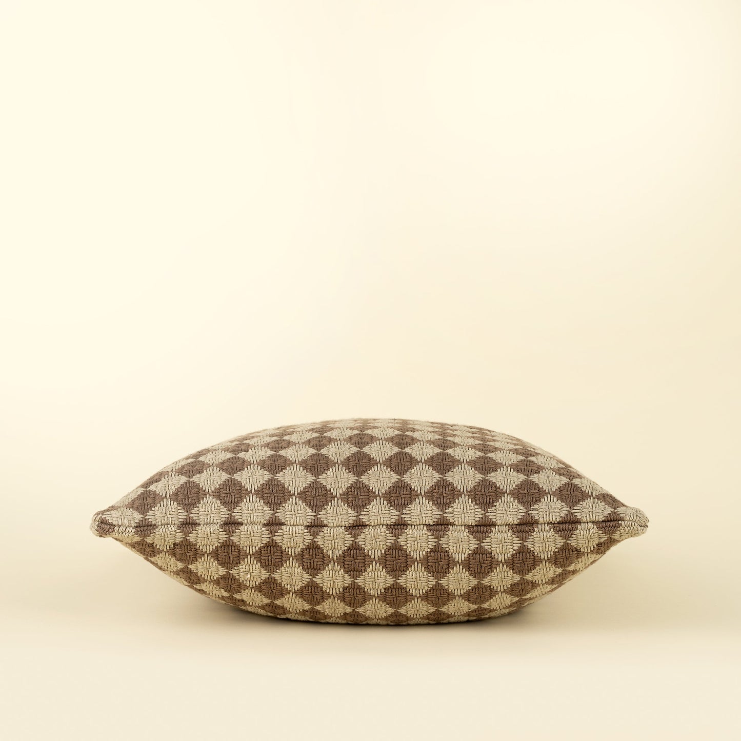 20x20 Check Weave Pillow, Brown