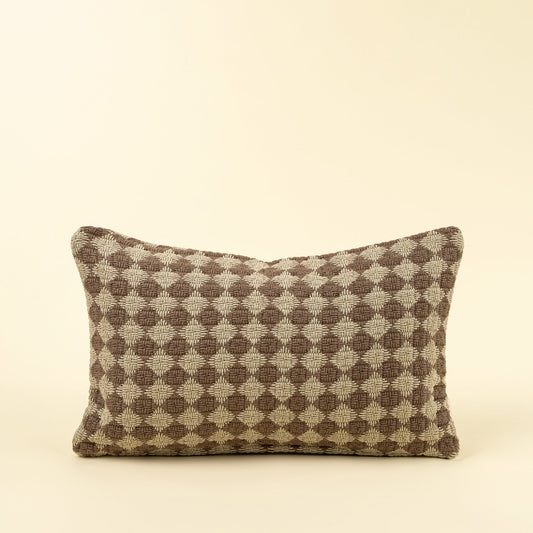 21x12 Check Weave Pillow, Brown