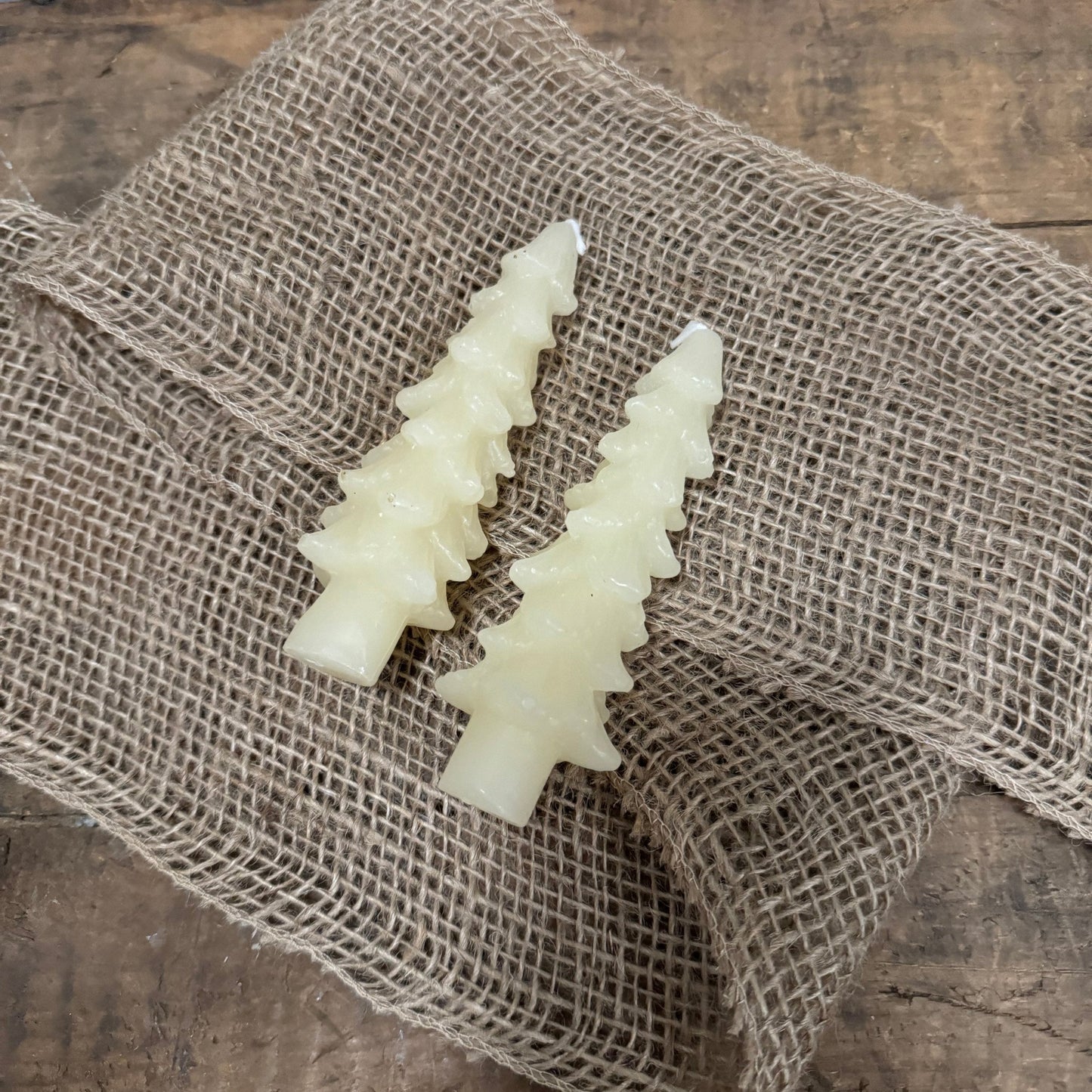 5"H Unscented Tree Shaped Taper Candles