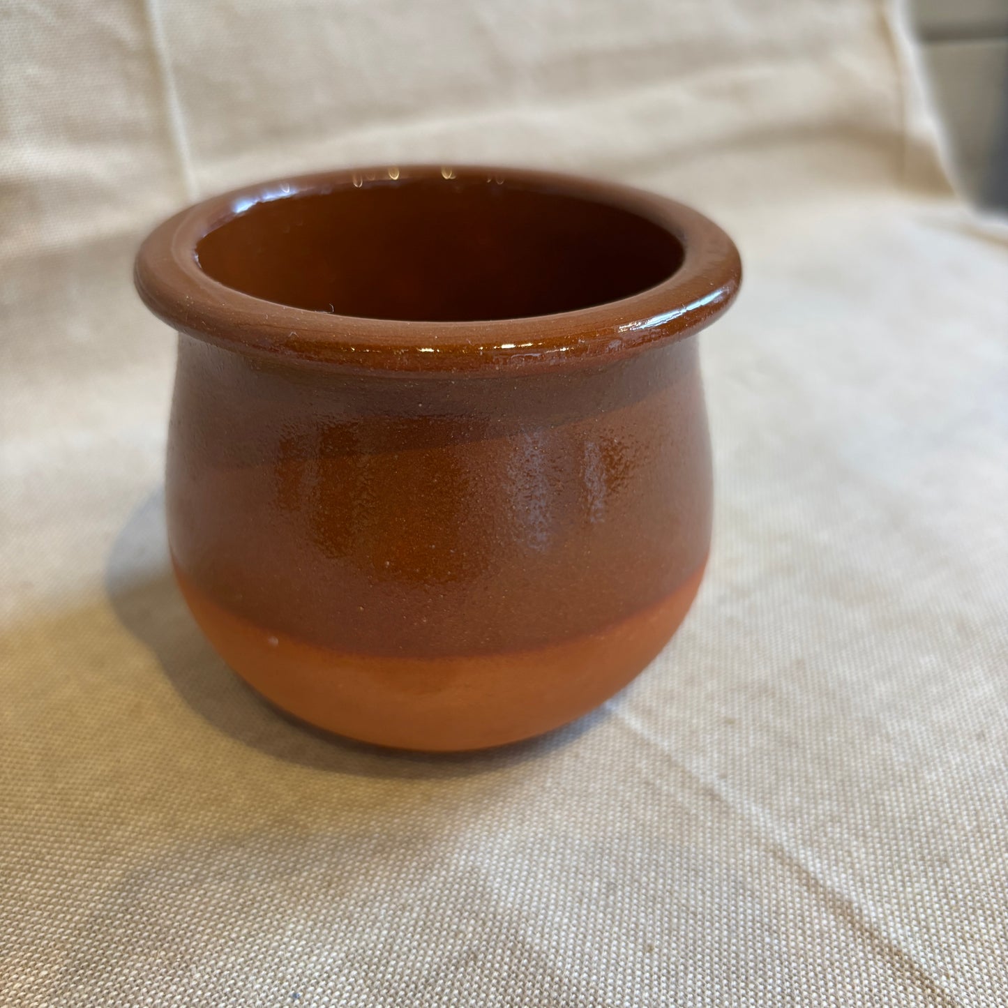 Terracotta Glazed Cup - Round