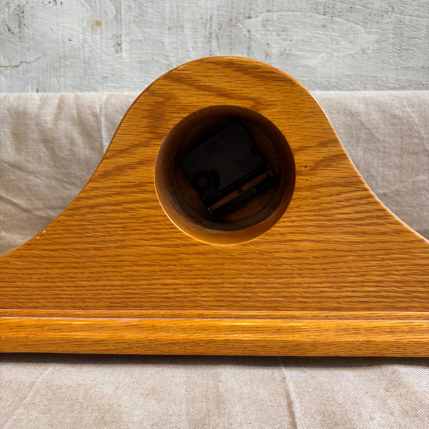 Vintage Mantle Clock - Light Wood