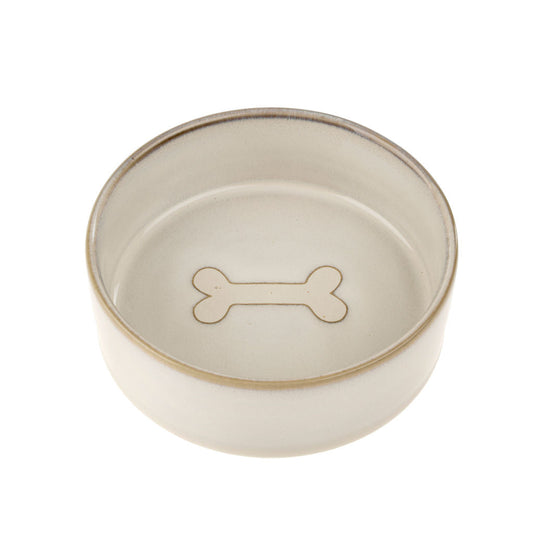 Pottery Pet Bowl S, White