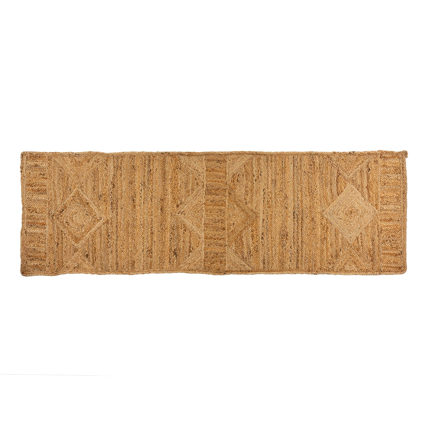 Jute Diamond Runner Rug - 2.5x8
