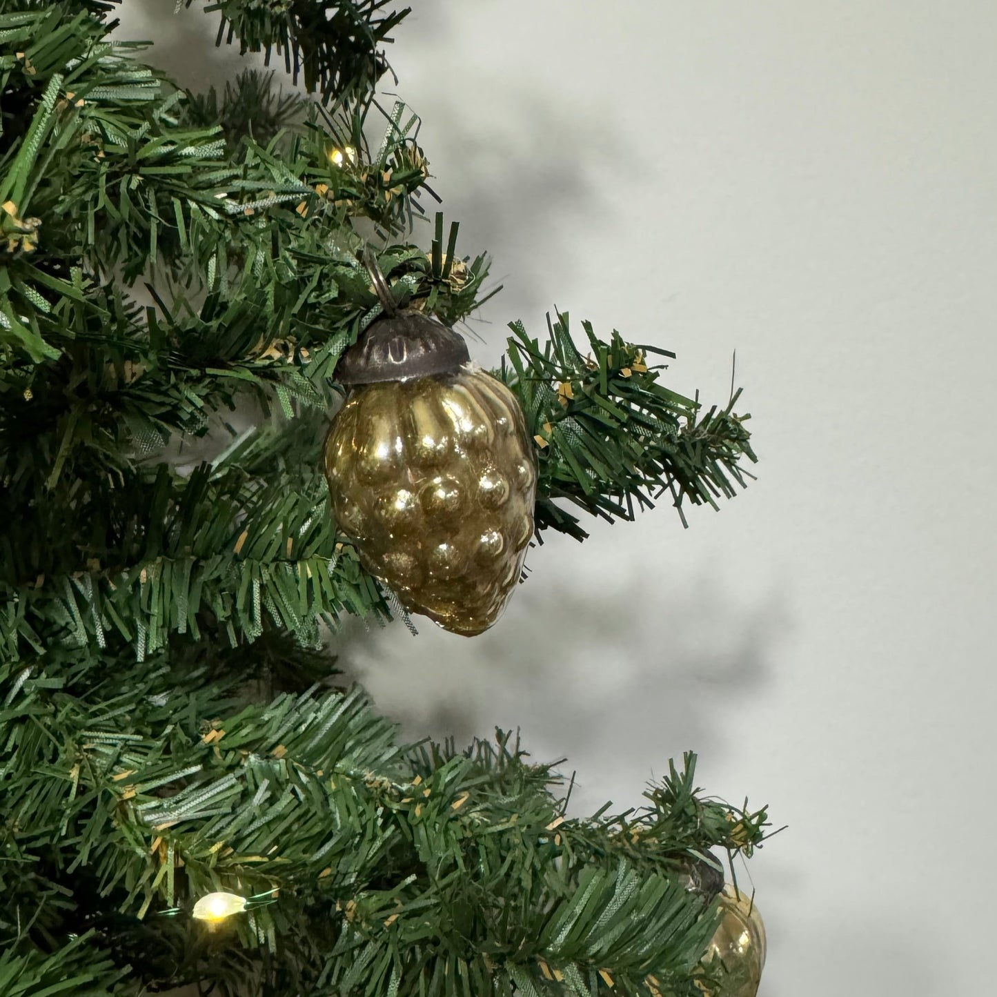 Mini Mercury Glass Ornament - Antique Gold