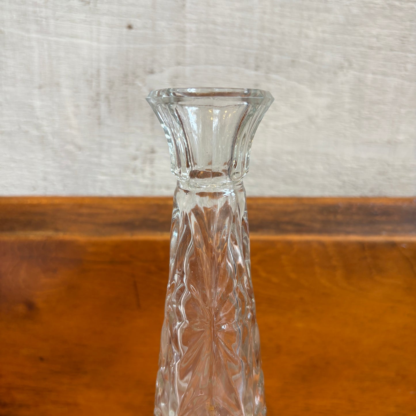 Vintage Geometric Glass Vase