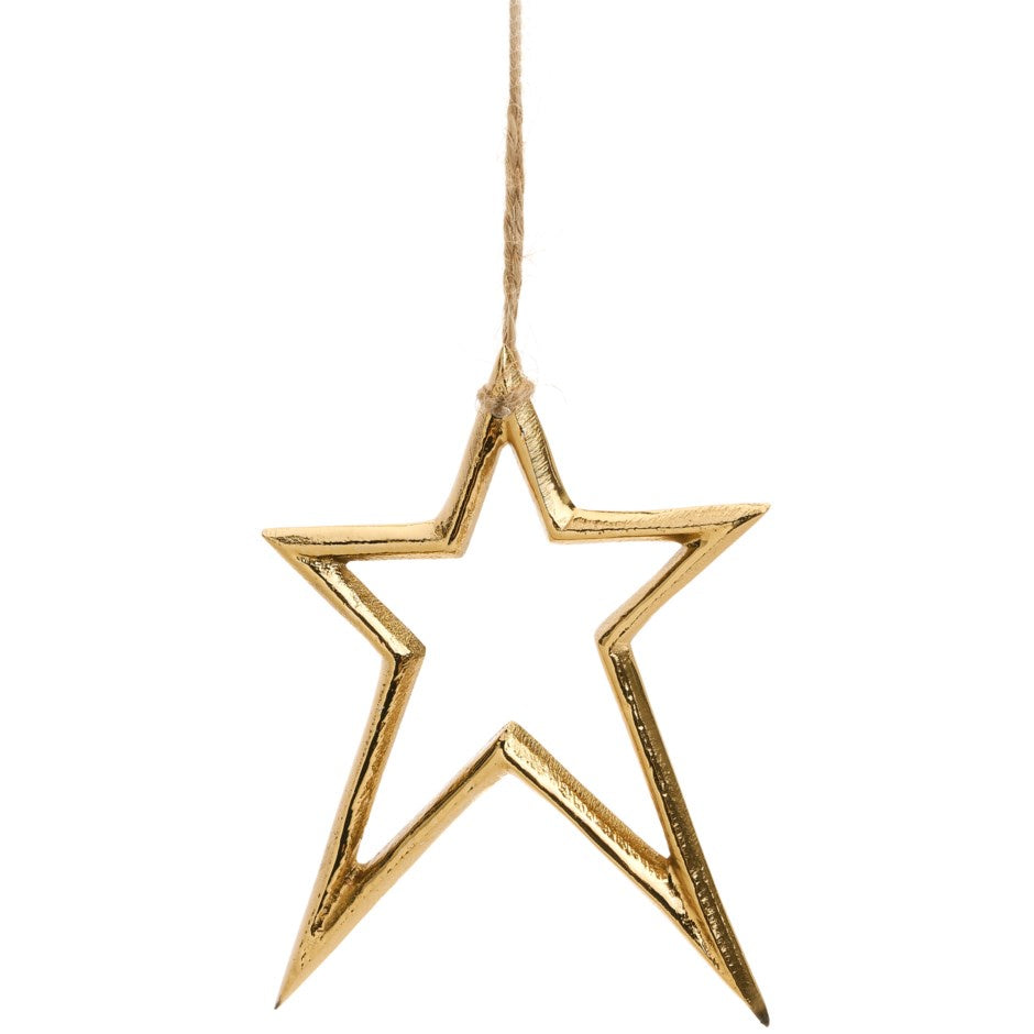 Metal Star Ornament: Gold