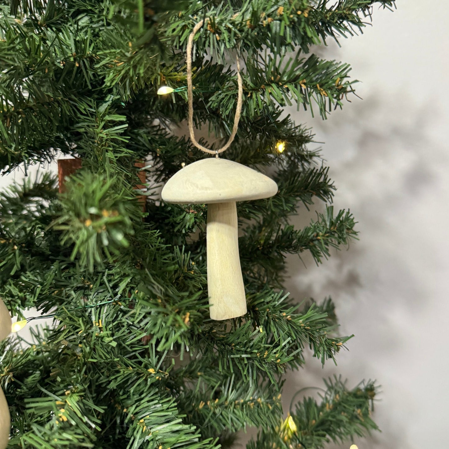 Mango Wood Mushroom Ornament