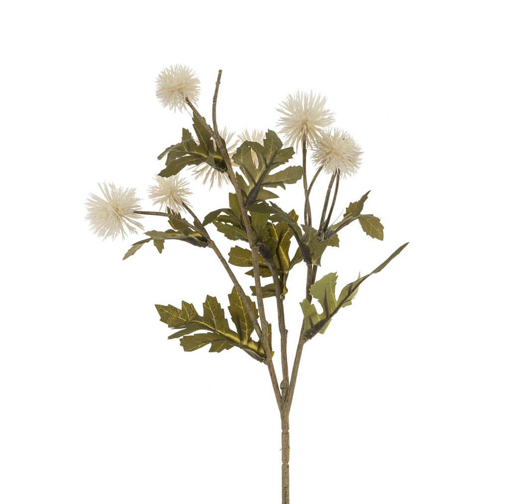 Faux Pom Pom Floral Stem - Cream