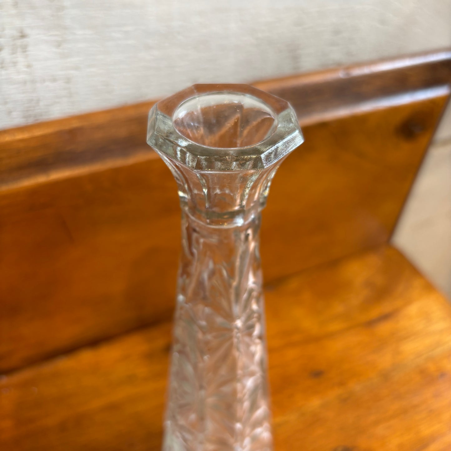 Vintage Geometric Glass Vase