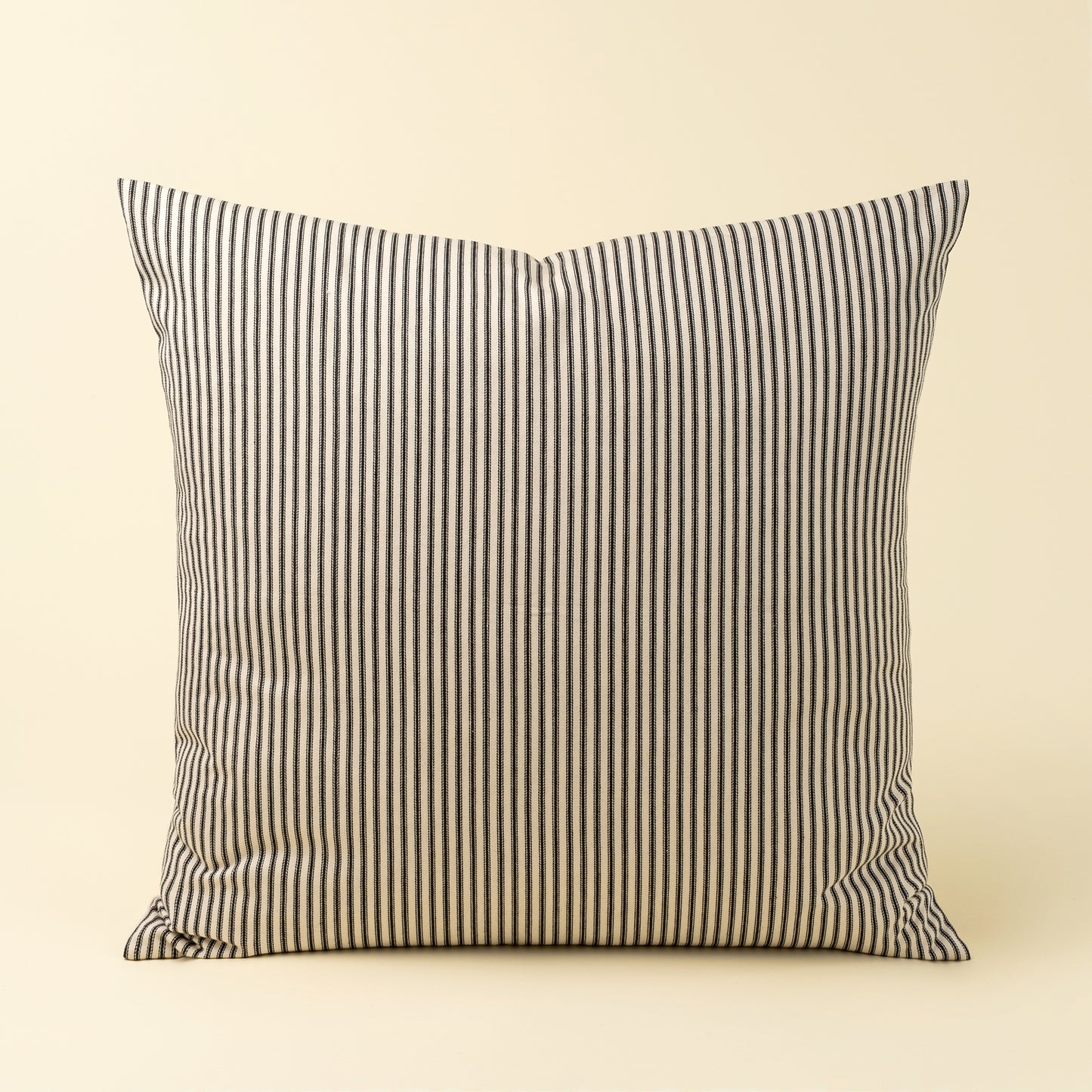 Black Ticking Pillow - 24x24