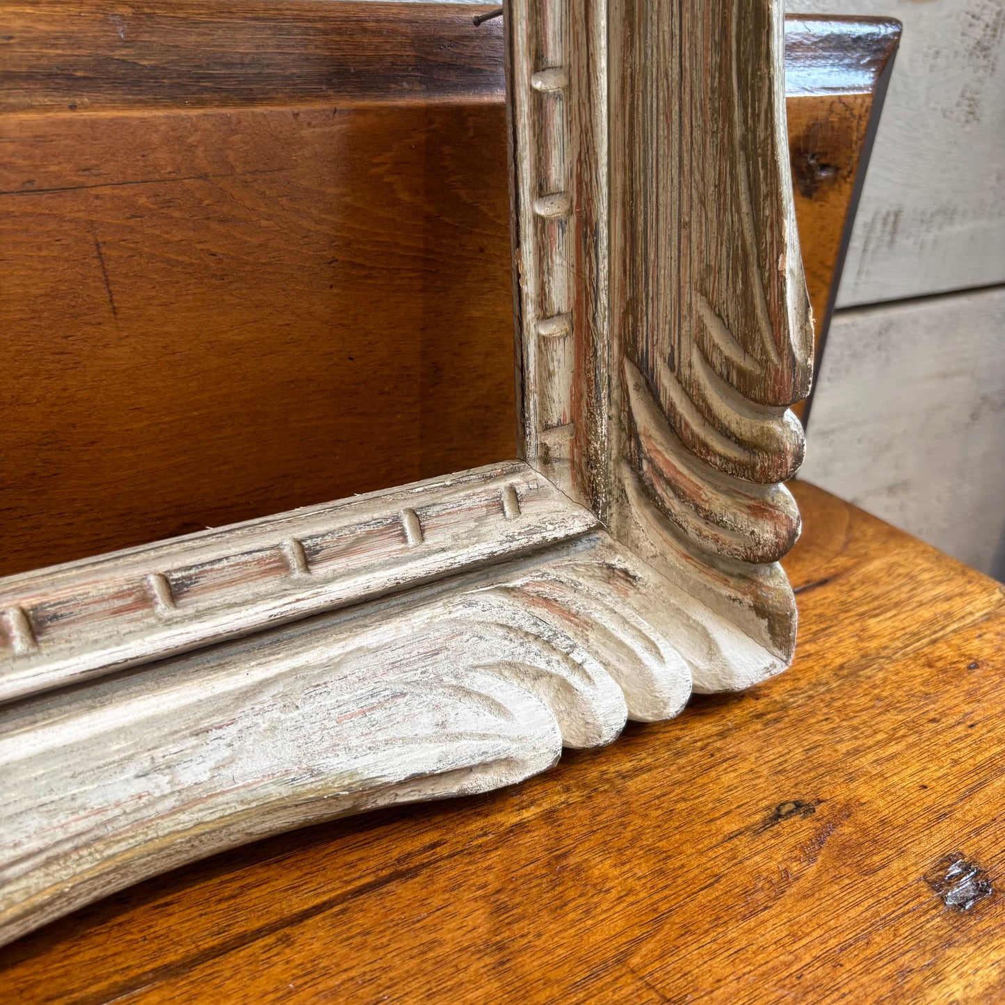 Vintage Grey/Cream Wooden Frame - LG