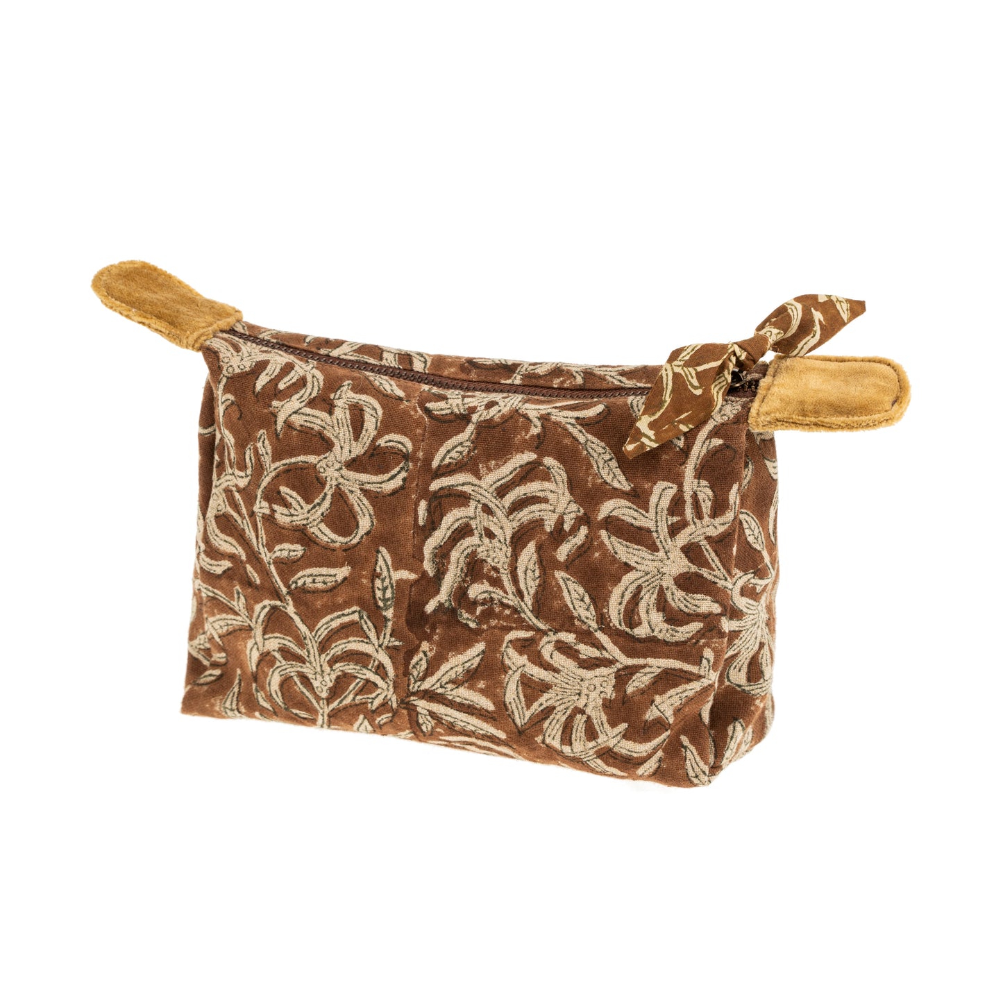Saffron Block Print Pouch S