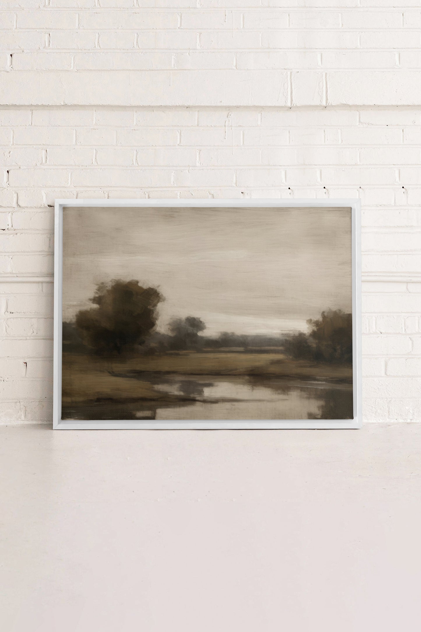 VINTAGE COUNTRY RIVER, Work on stretched canvas