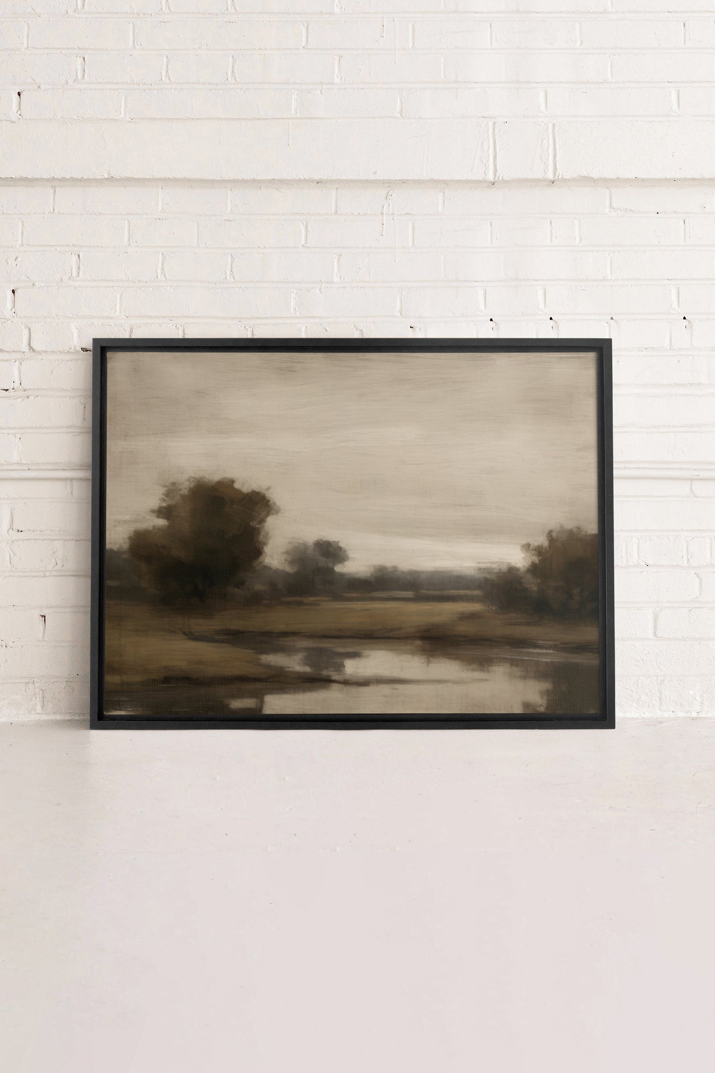 VINTAGE COUNTRY RIVER, Work on stretched canvas