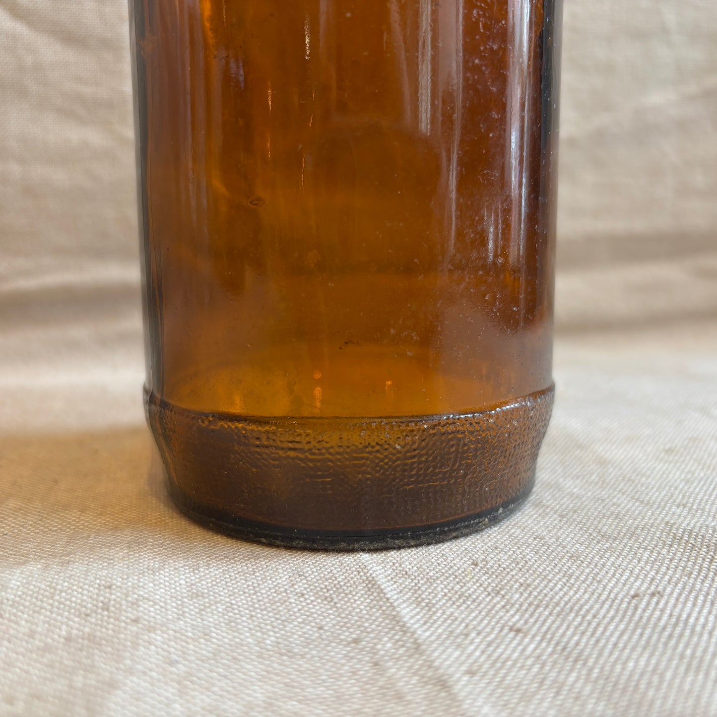 Vintage Brown Glass Javex Bottle - SM