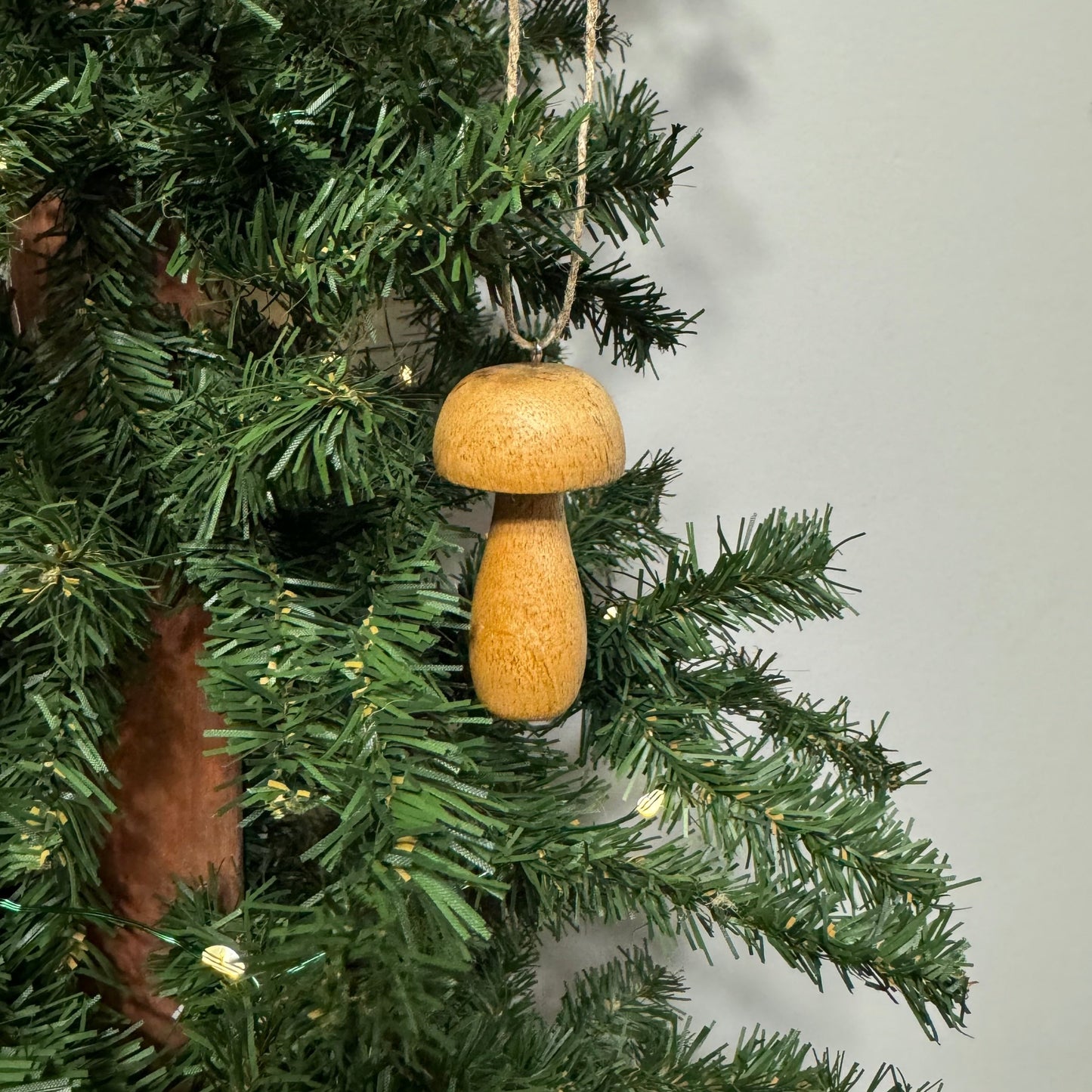 Mango Wood Mushroom Ornament