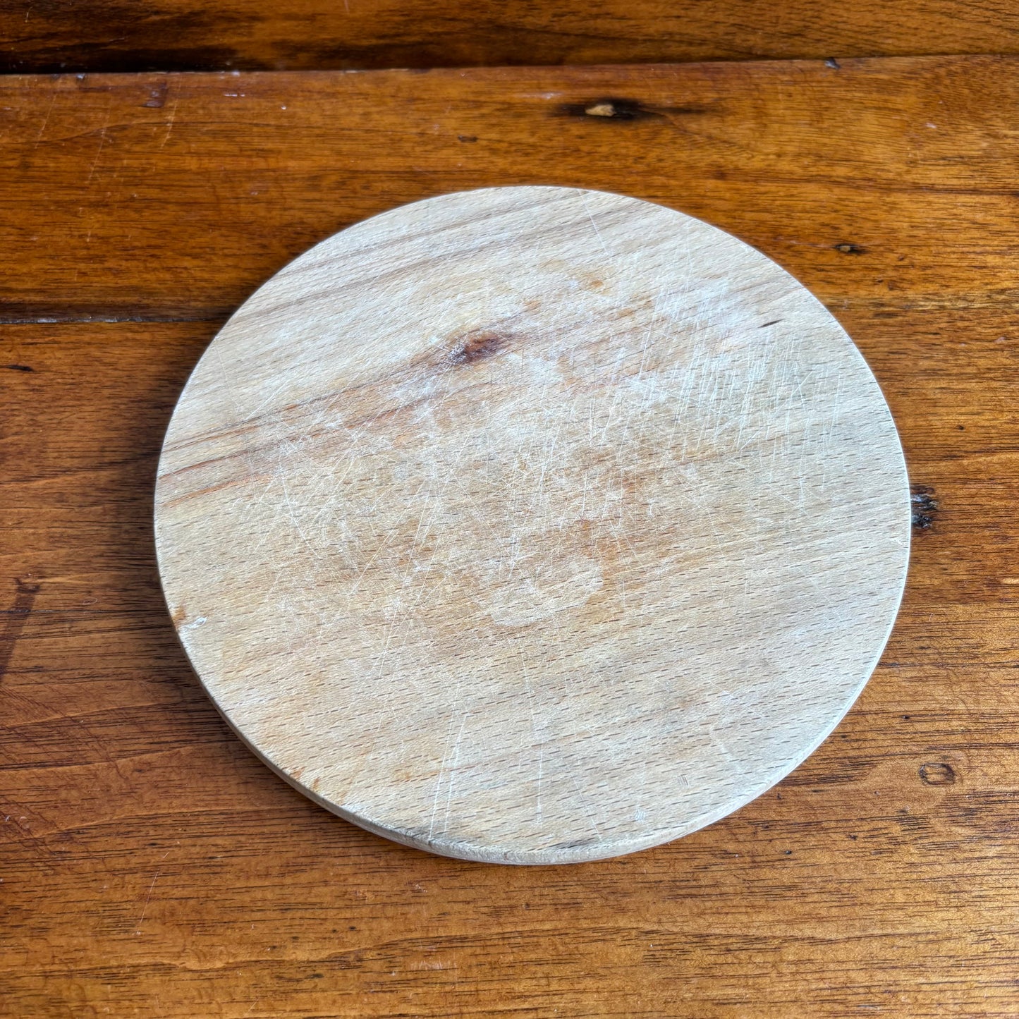 Vintage Round Wooden Chop Board - SM