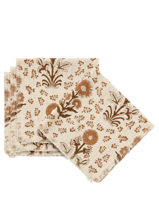 Cotton Block Print Napkin - Dusty Rose