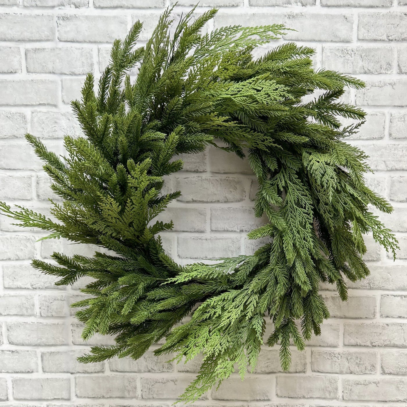 Faux Spruce & Cedar Wreath - 20"