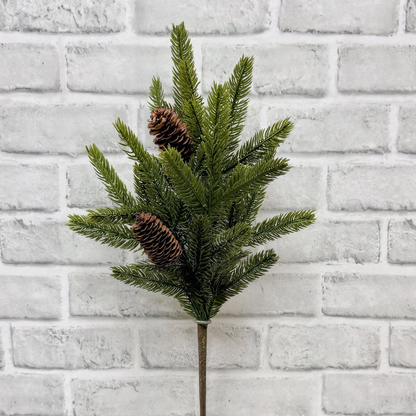 Faux Spruce Spray w/ Pinecones