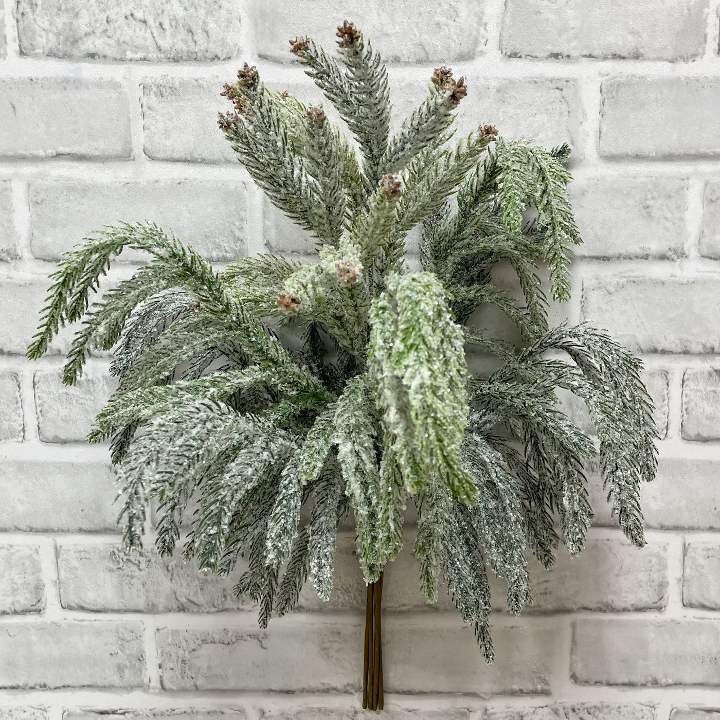 Faux Snowy Norfolk Pine Bundle
