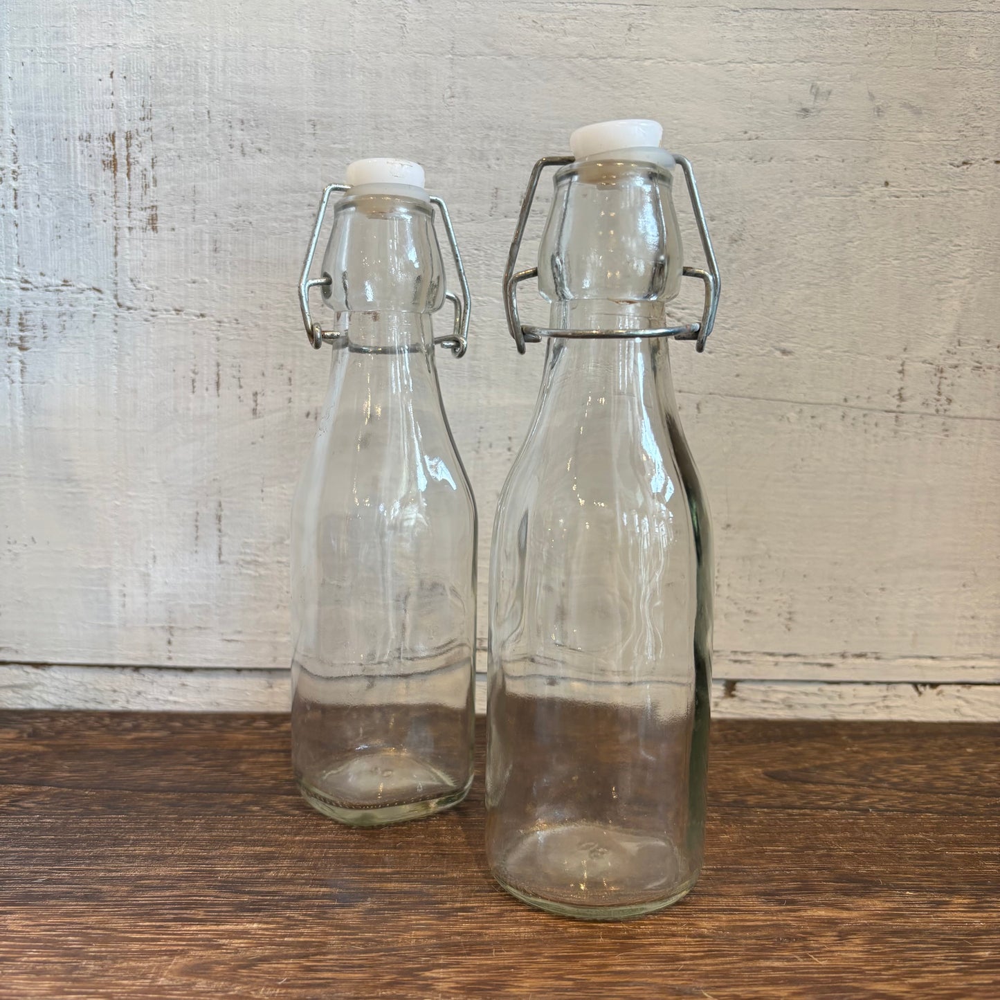 Vintage Glass Bottle w/ Metal Flipper Lid - SM