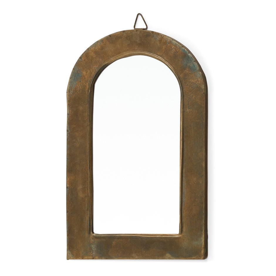 Antiqued Iron Arch Mirror