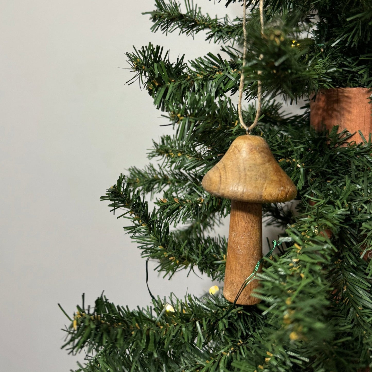 Mango Wood Mushroom Ornament