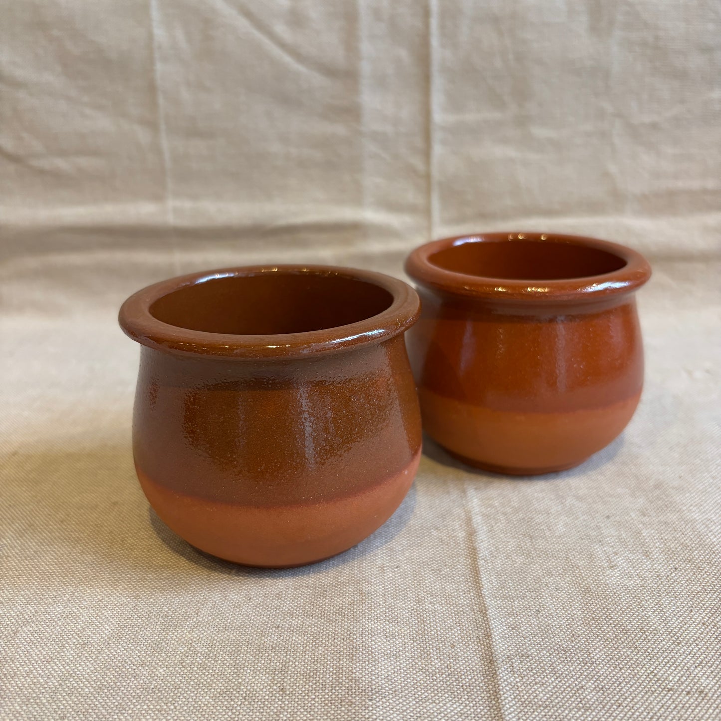 Terracotta Glazed Cup - Round