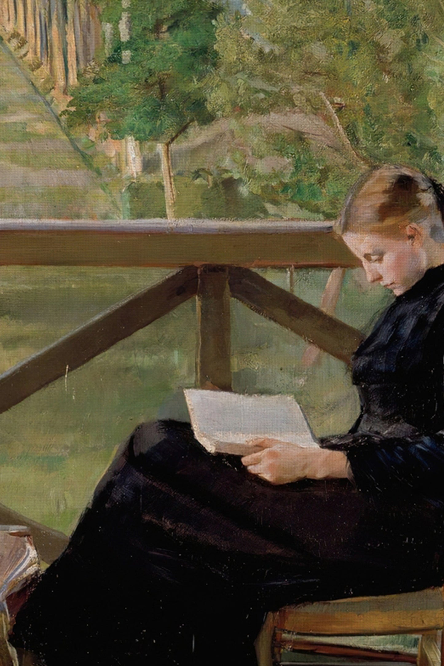 LECTURE D'ÉTÉ, VINTAGE BRONZE FRAME