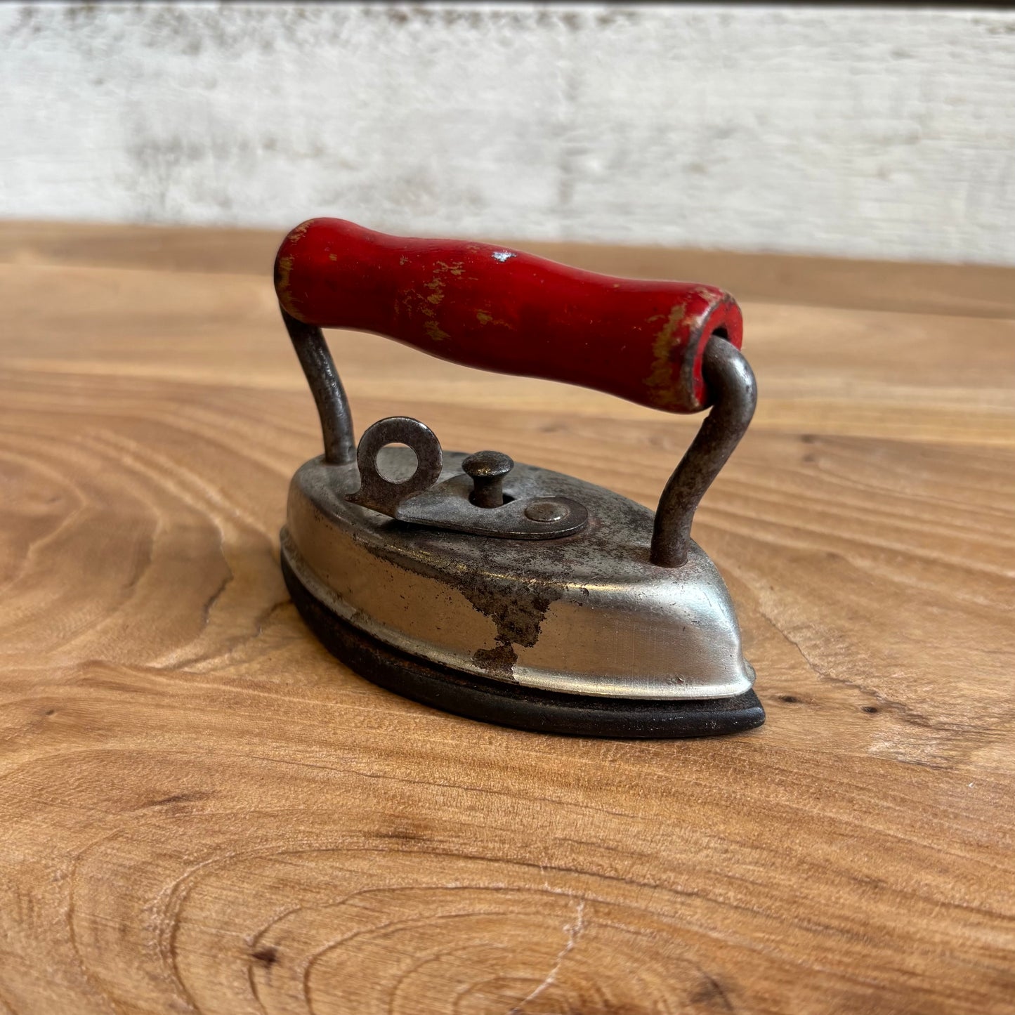 Vintage Mini Iron w/ Red Handle