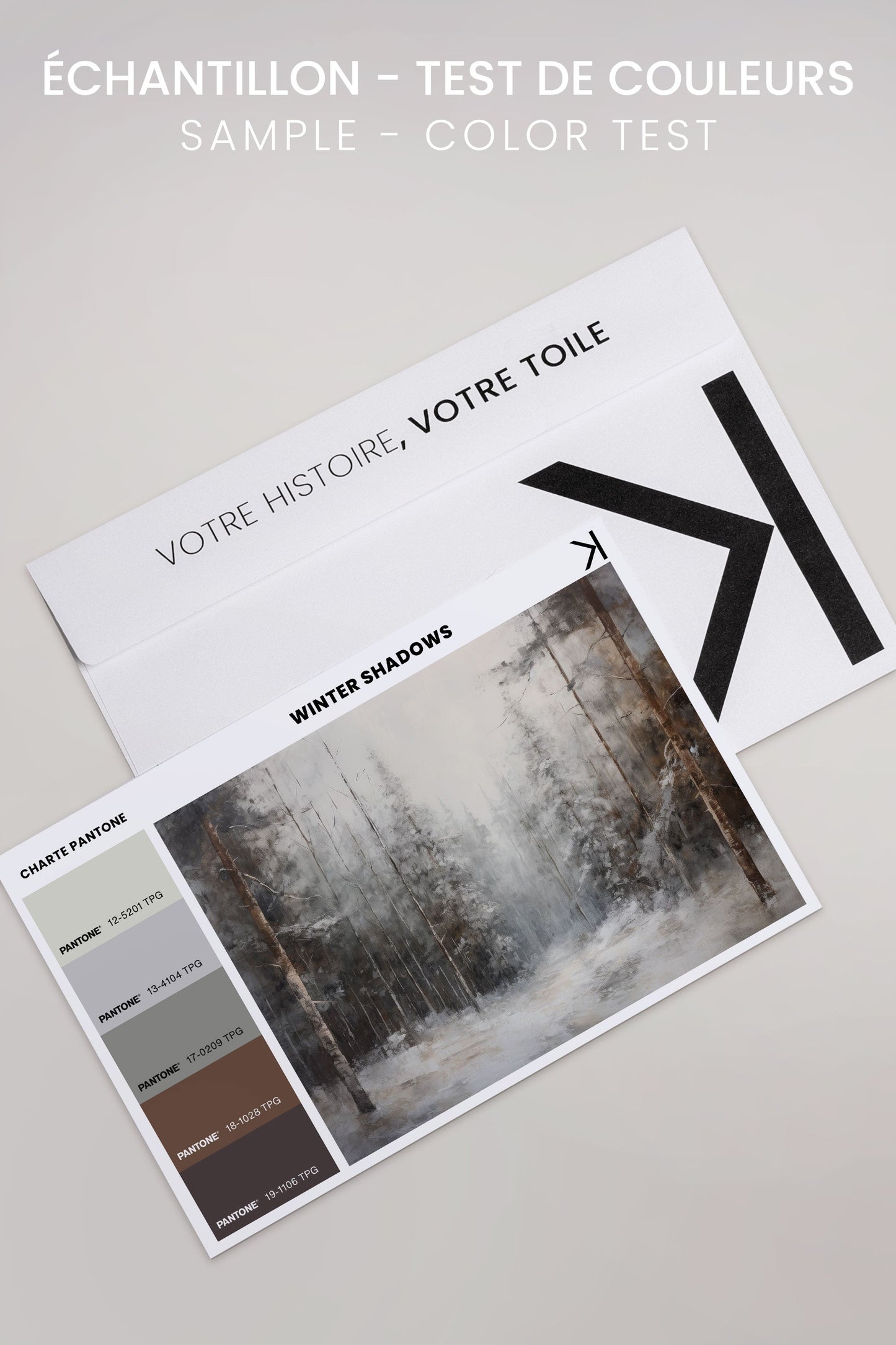 WINTER SHADOWS, Artwork on stretched canvas