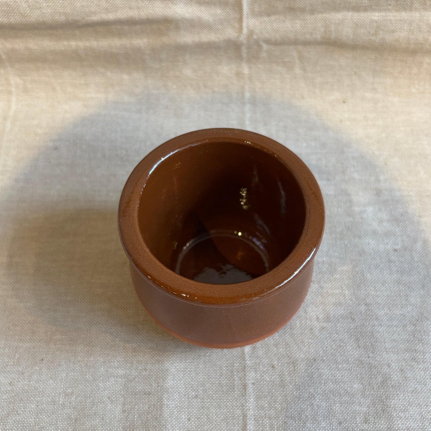 Terracotta Glazed Cup - Round