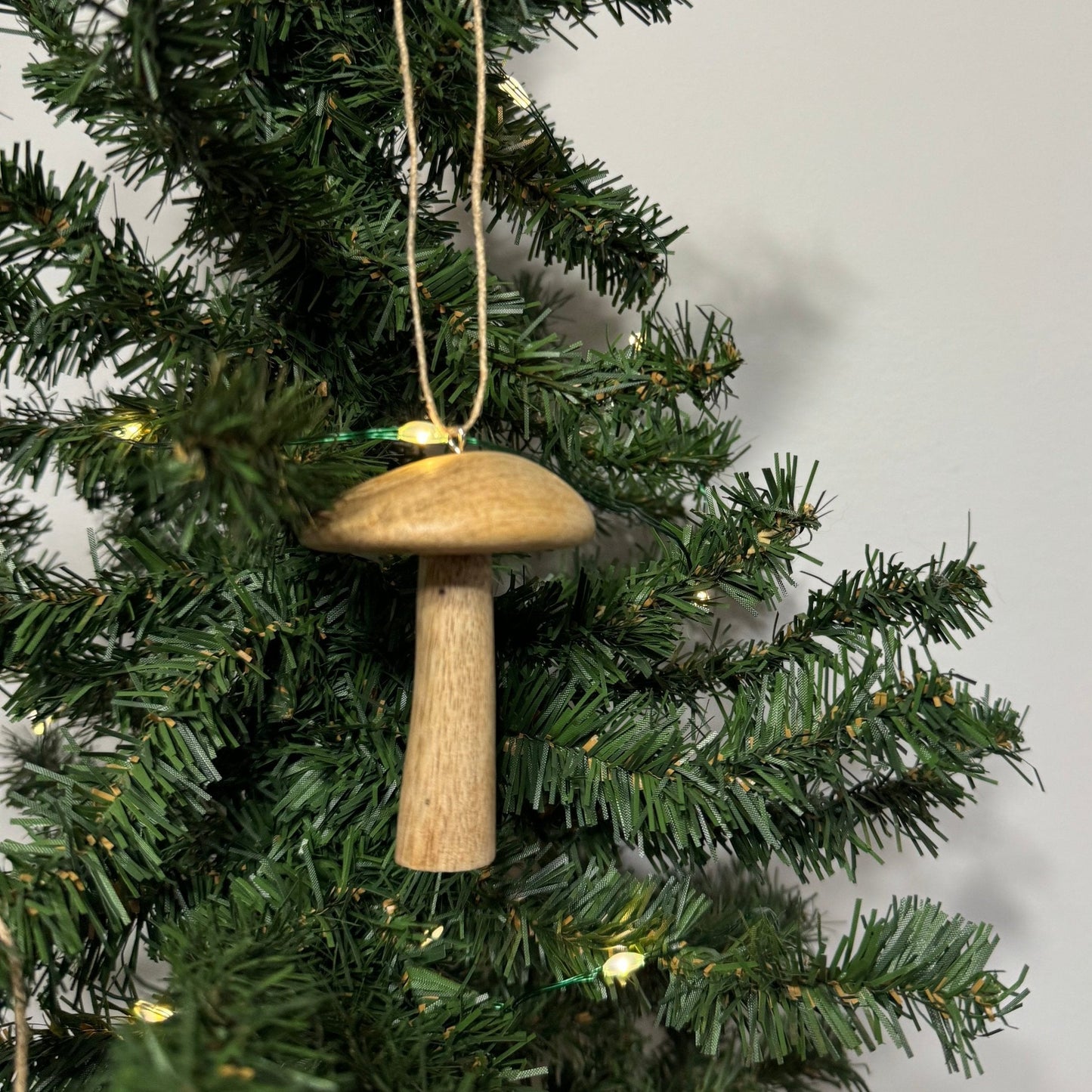 Mango Wood Mushroom Ornament