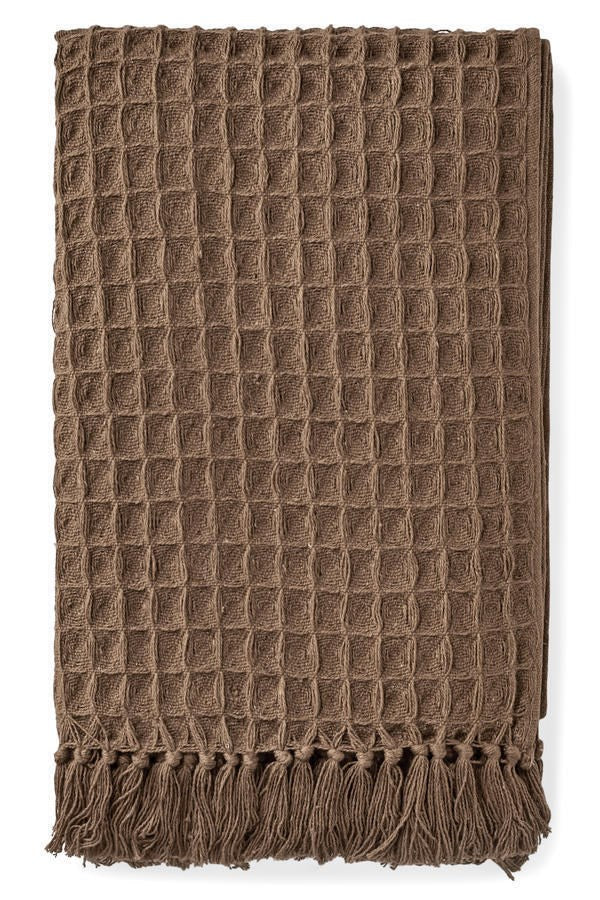 Oversized Cotton Throw - Waffle Knit