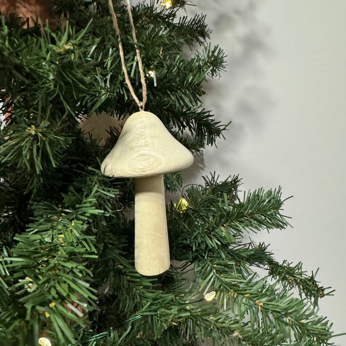 Mango Wood Mushroom Ornament
