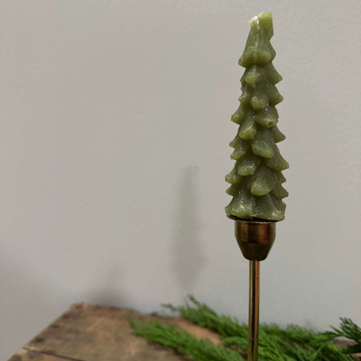 5"H Unscented Tree Shaped Taper Candles