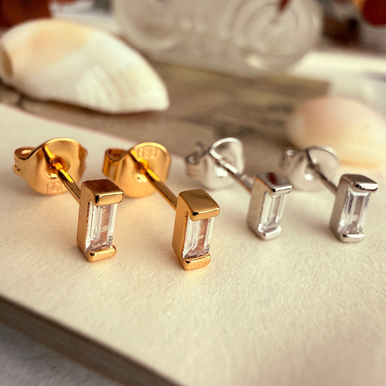 Carroll Baguette Crystal Stud Earring