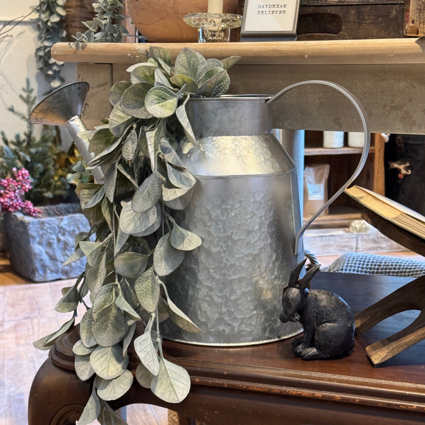 8 Quart Galvanized Metal Watering Can