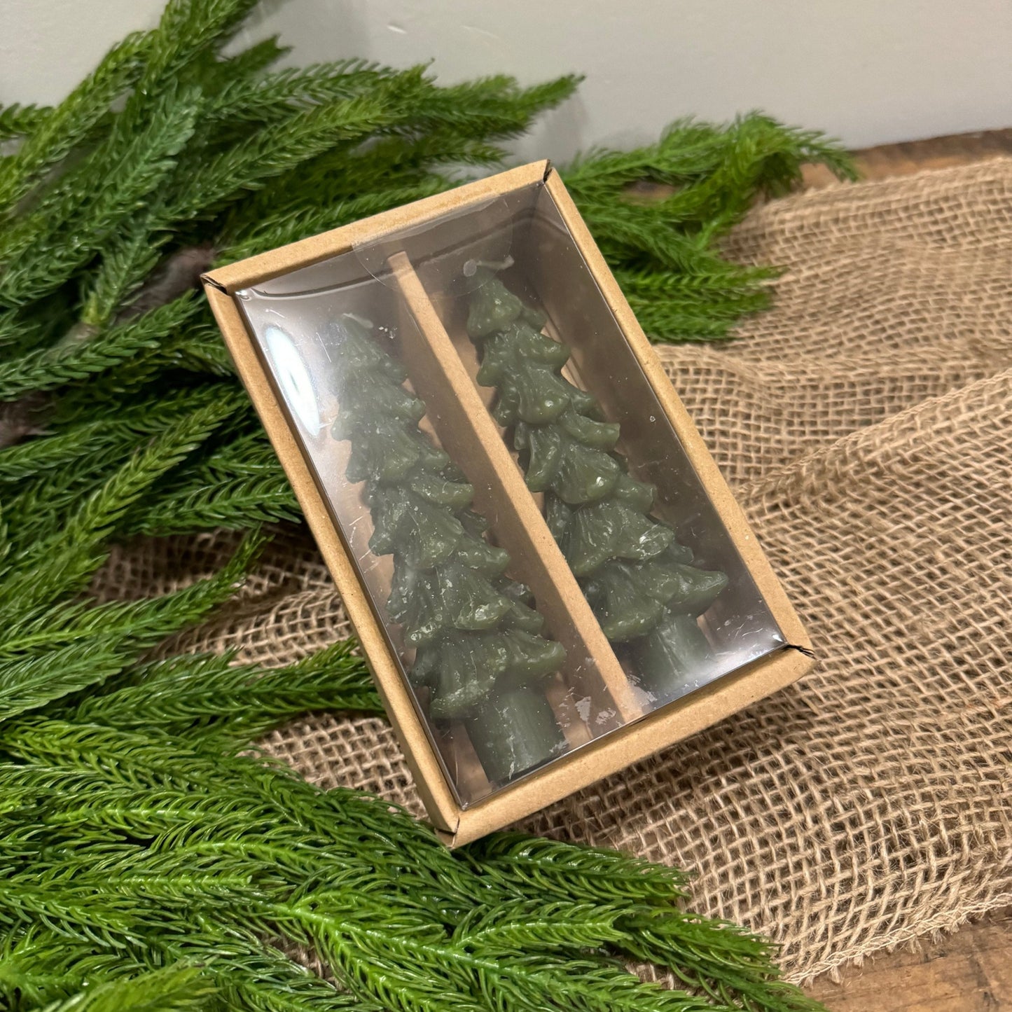 5"H Unscented Tree Shaped Taper Candles