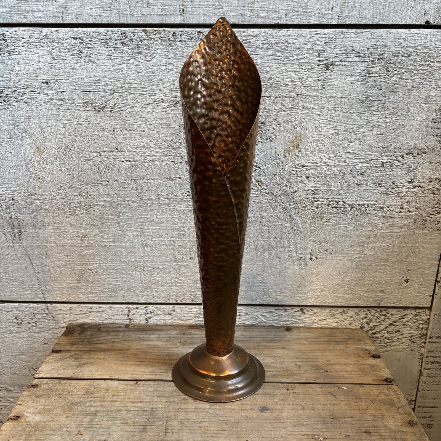 Vintage Hand Hammered Copper Vase