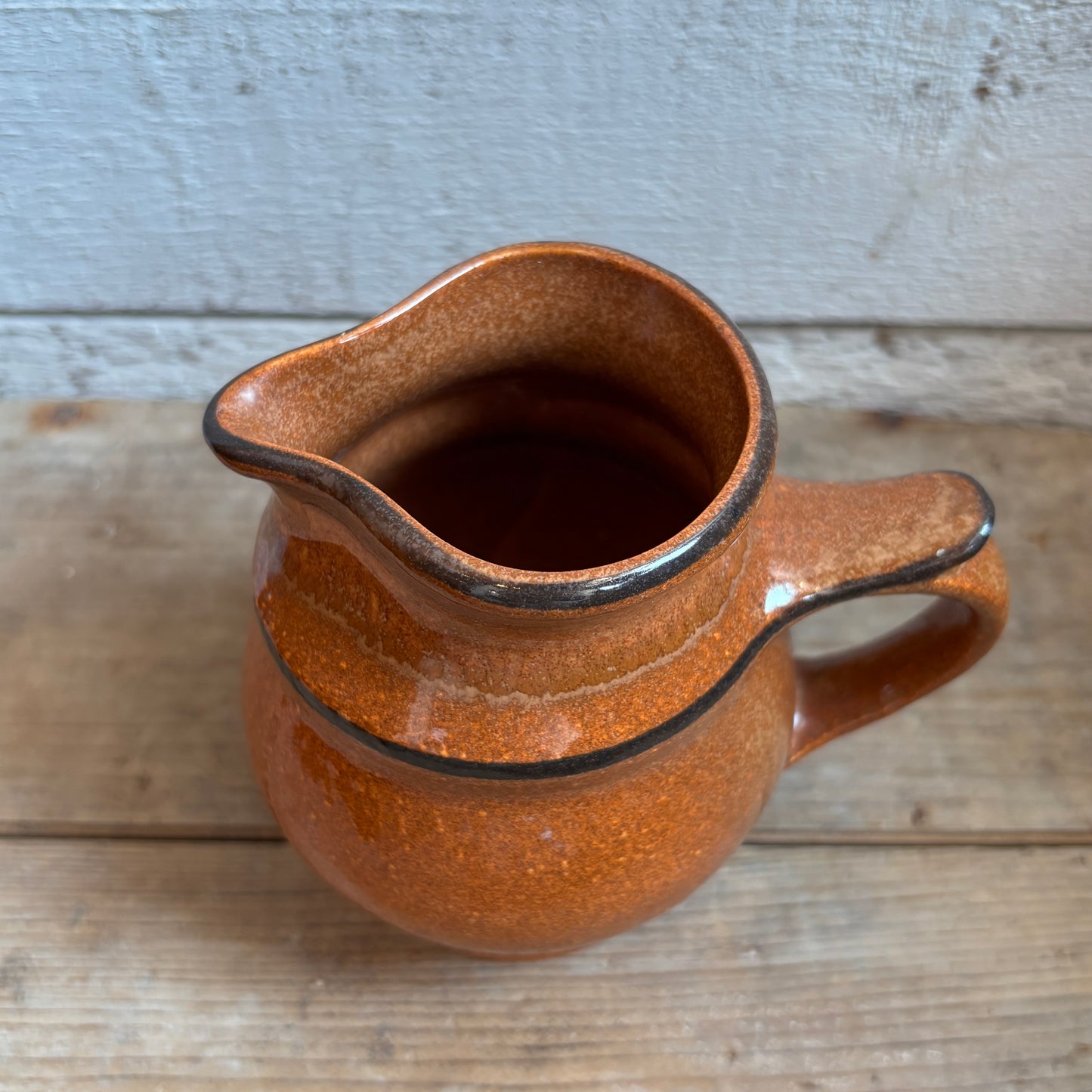 Vintage Franciscan Creamer - Brown w/Black Stripe