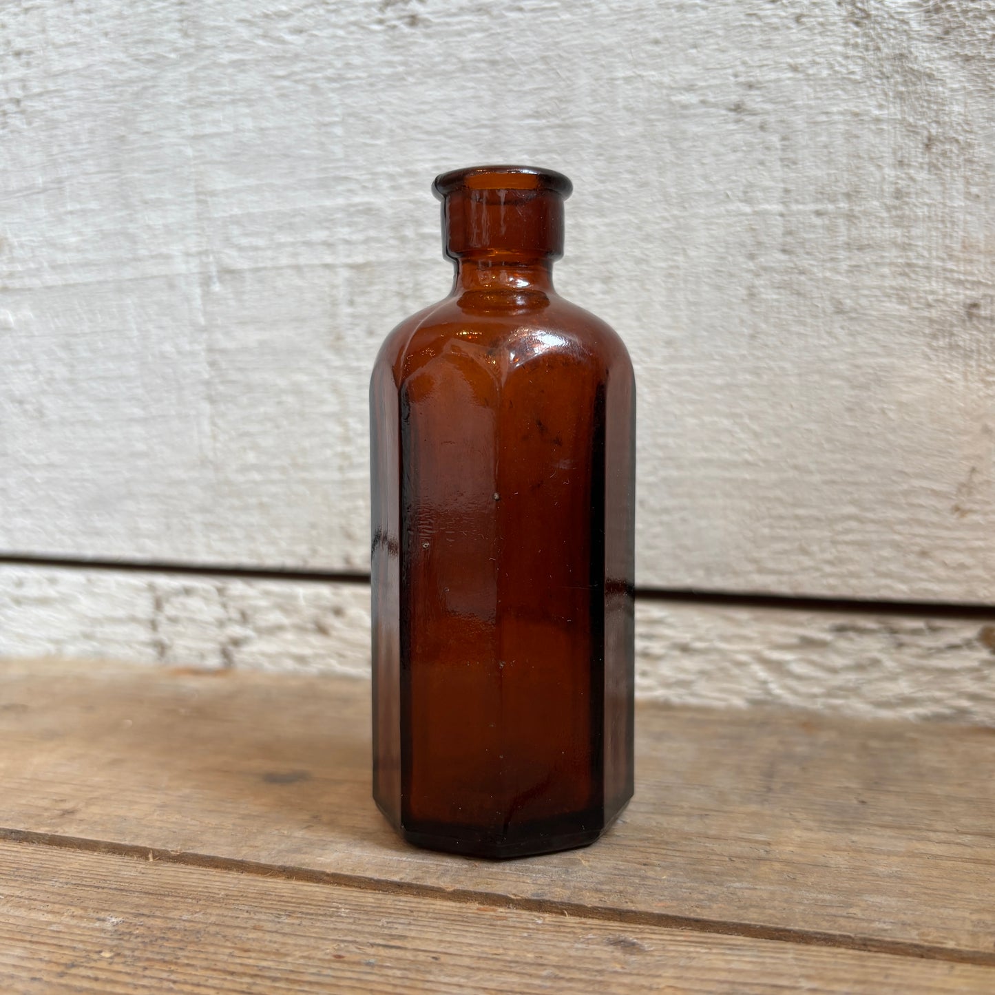 Vintage FGC 8 Milton Amber Glass Medicine Bottle