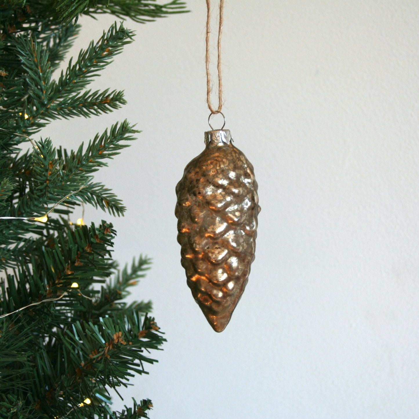 Mercury Glass Pinecone Ornament