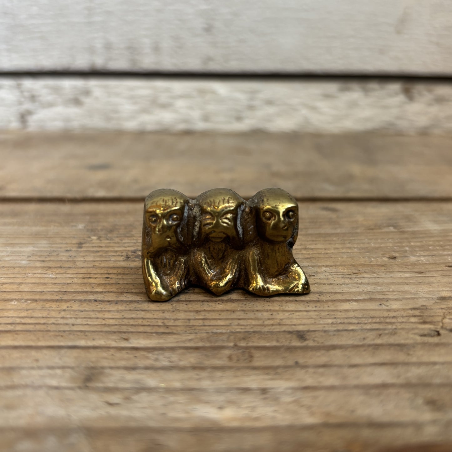 Vintage Brass 3 Wise Monkeys - See, Speak, Hear No Evil
