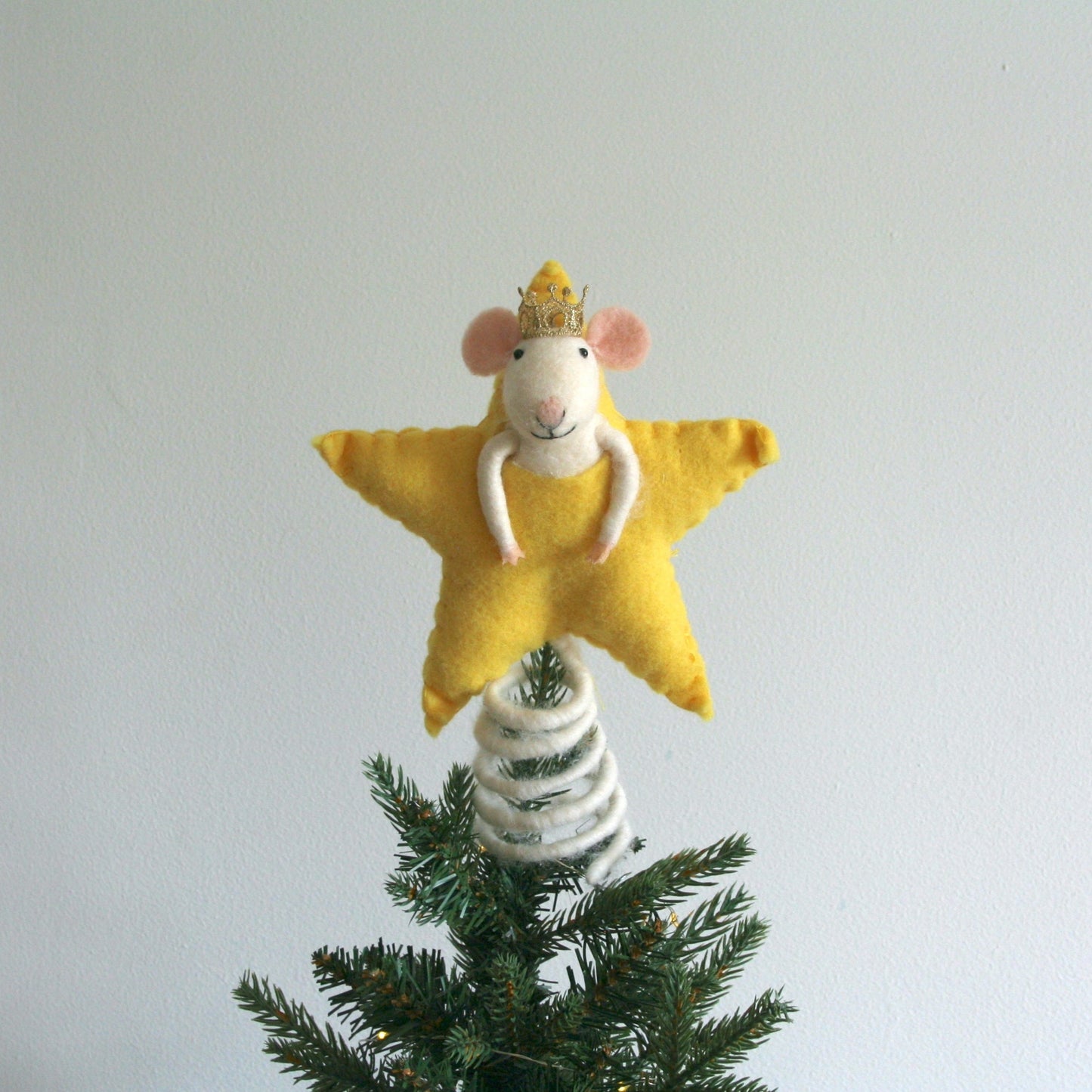 Felt Star w Mouse Tree Topper