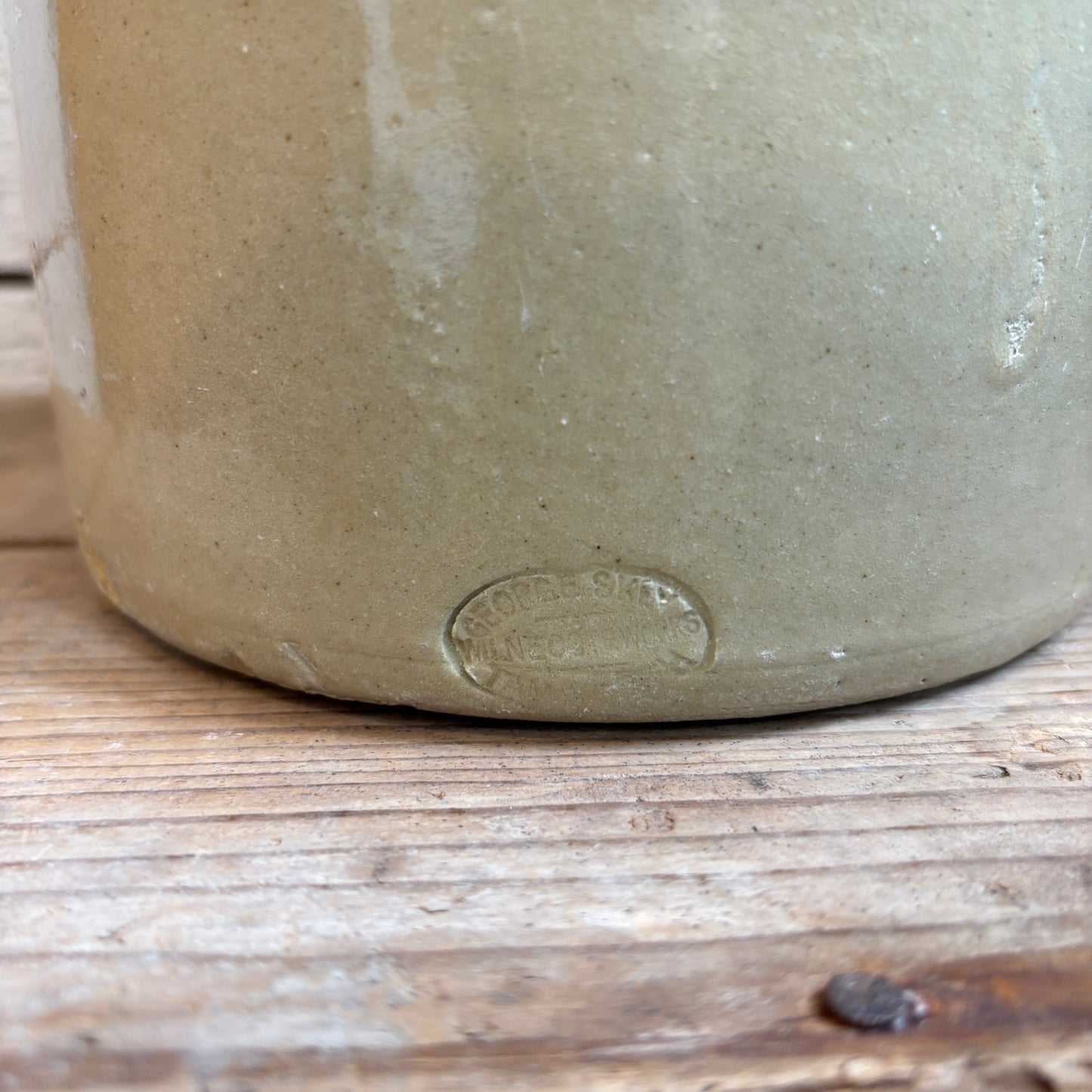 Vintage Stoneware Mustard Crock - LG