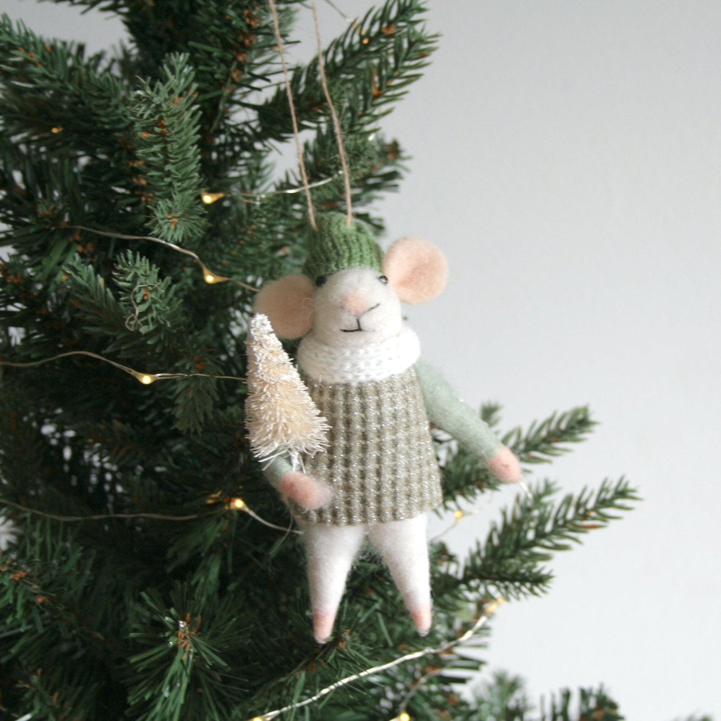 Green Christmas Cheer Mice