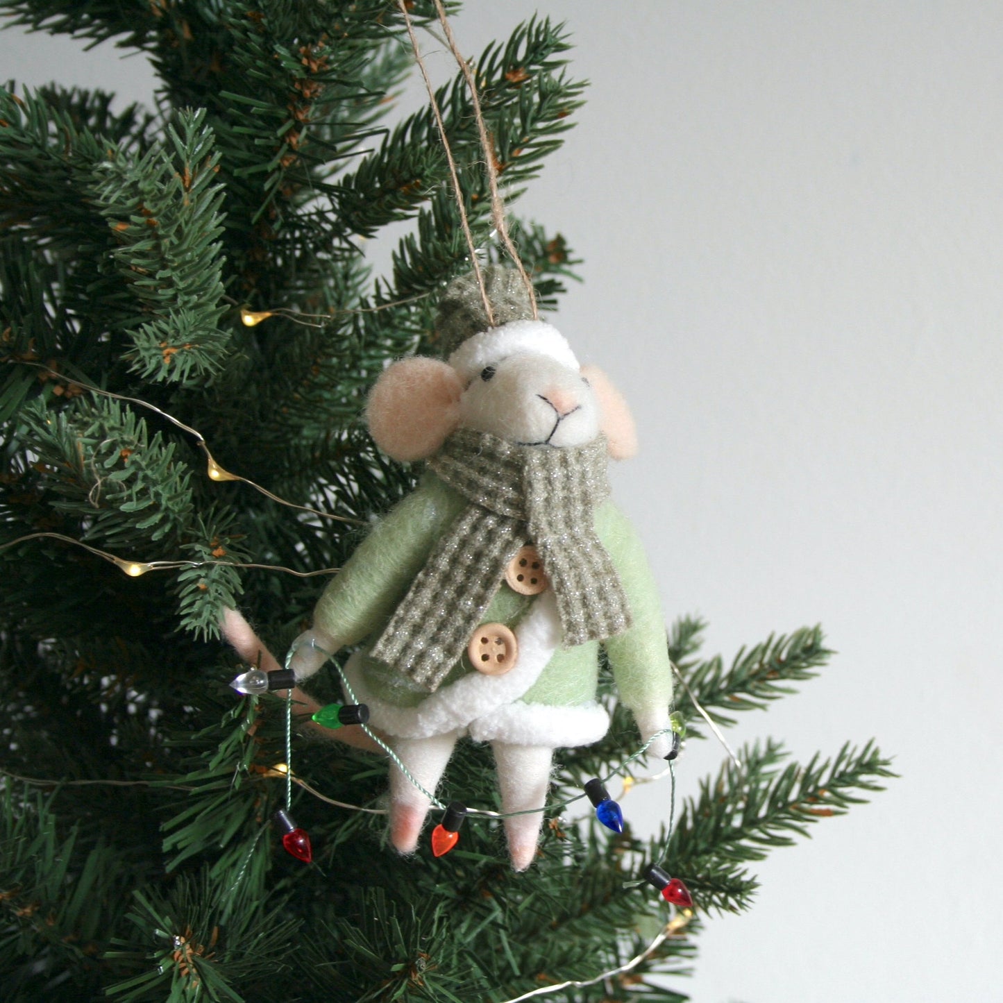 Green Christmas Cheer Mice