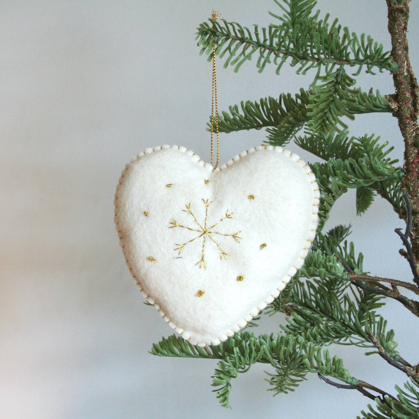 Plush Ornament Gold Embroidery